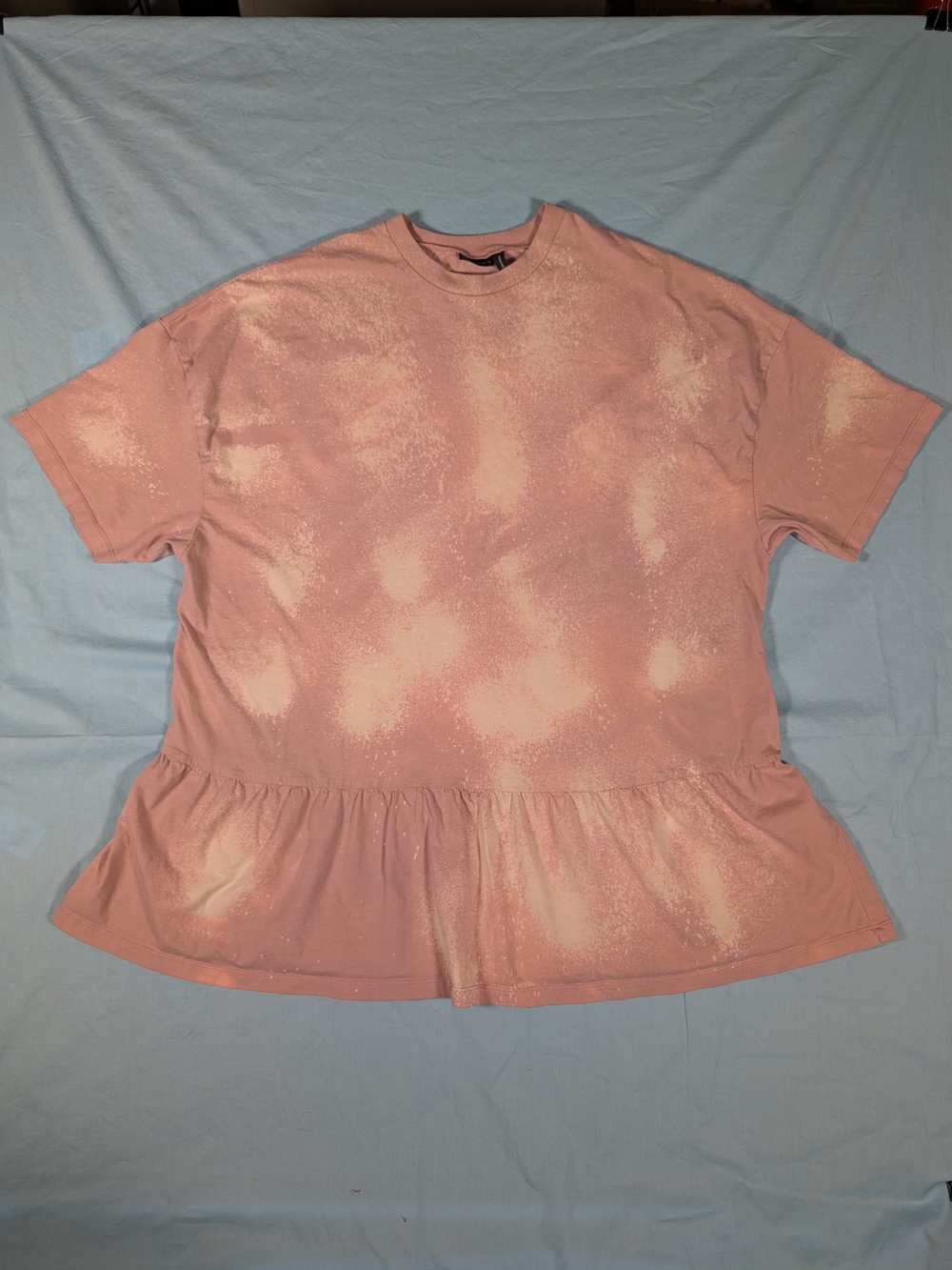 ASOS Pink Peplum Short Sleeve Tunic Top